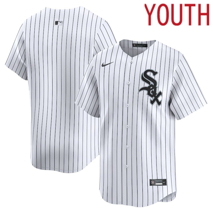 Youth Chicago White Sox Blank Nike White Home Limited MLB Jersey->->Youth Jersey